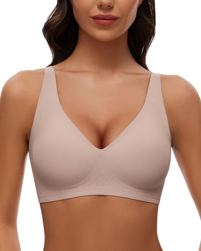 WOWENY Reggiseno da Donna Push up Comodo Senza Ferretto, Senza Cuciture, Reggiseno Senza Ferretto, Reggiseno Senza Ferretto, Reggiseno Morbido Comfit, Grigio., L