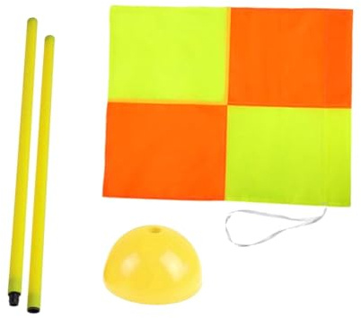 JISADER Soccer Corner Flag Soccer Poles Training Equipment Training Sports Flag for Outdoor, 2pcsPoles YellowBase