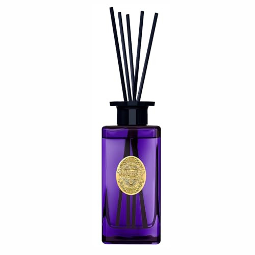 M&SENSE 300 ml rumsdoft, lavendel lysande doft | doftspridare med 7 doftpinnar | lyxig luftrenare för badrum, lägenhet, heminredning | rumsdoft, pinnar