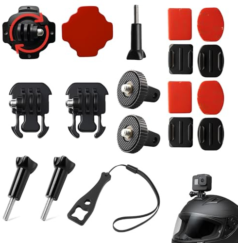UZYXC 13 en 1 Support Adhésif pour Insta360, Supports de Casque Flexible pour GoPro,Support Gopro Casque Moto,Accessoires Gopro et Insta360,Kit d'Accessoires pour Caméras d'action