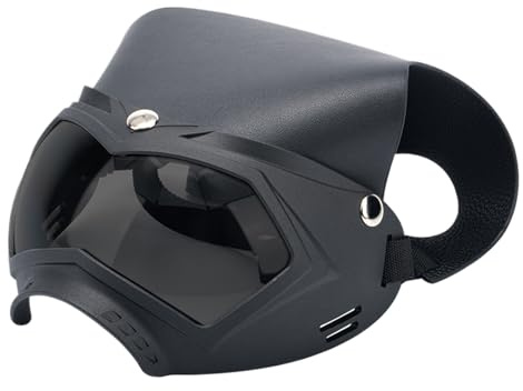 Yuemeuy Lunettes De Soleil pour Chien | Chapeau-Lunettes Anti-UV Anti-Poussière pour Chat,Casque pour Chien Amovible Et Respirant Accessoires pour Animaux De Compagnie Randonnée en Montagne Et