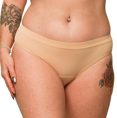 Mademoiselle Culotte – Culotte Menstruelle Lavable Ultra Respirante - 4 Couches Absorbantes Flux Abondant Jusqu’à 4 Tampons - Protection Hygiénique Réutilisable sans Fuite - Marque française - XL