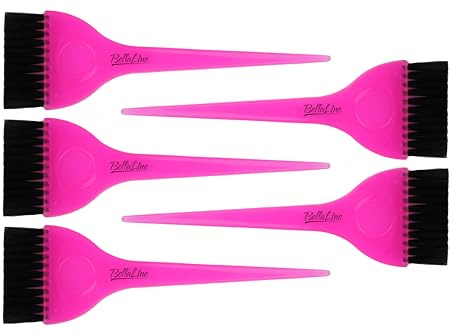 BellaLine färgpensel set – 5 stycken – rosa – professionell hårfärgningspensel för frisör och hem