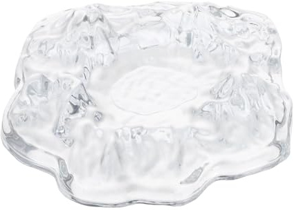 QUMIIRITY Cenicero Decorativo de Cristal Transparente Blanco Diseño Creativo para Tamaño Compacto Adecuado para Oficina Bar Hotel y Uso en Exteriores como Patio o Jardín