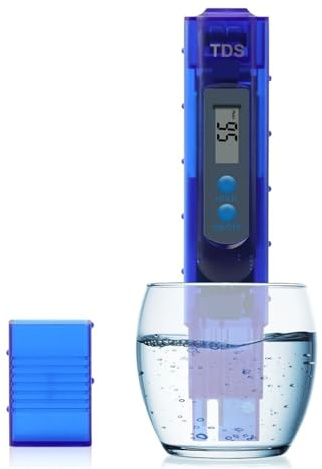 Probador de agua, Medidor digital de TDS profesional de 0 a 9990 ppm, probador de calidad del agua potable for acuarios, piscinas y filtros, monitor de sólidos disueltos totales.