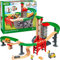 BRIO World 33887 Großes Lagerhaus-Set mit Aufzug - Zubehör Holzeisenbahn - Konstruktionsspielzeug empfohlen für Kinder ab 3 Jahren