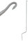 TENDAGGIMANIA Markisenkurbel Farbe GRAU - Größe 180 cm - Markisenkurbel mit Haken Universal aus lackiertem Eisen mit ergonomischem Griff aus PVC - Kurbelstange für Markise