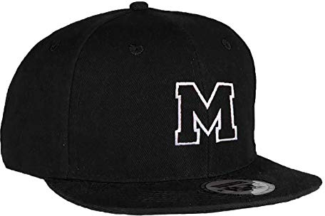 MFAZ Morefaz Ltd Kids Adult Size Hats Snapback Flat Peak Hat Boy Girl Casual Baseball Cap A-Z Alphabet (M, Kids 4-14 Years)