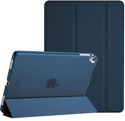 ProCase Cover per iPad Pro 12.9 1a/2a Gen 2017/2015[Vecchio Modello], Auto Svegliati/Sonno,Ultra Sottile e Leggero Custodia Supporto con Retro Semi-Trasparente Copertura Intelligente –Blu Marino