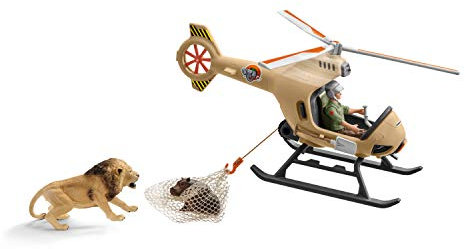 SCHLEICH 42476 Helikopter Tierrettung, für Kinder ab 3 Jahren, Wild Life - Spielset, 30 x 24 x 13 cm