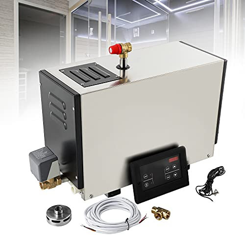Hanchen 9KW Generador de Vapor para Sauna Baño Turco Ducha 10-12m³ Temperatura Ajustable 35-55℃ Temporizador 1-12h 380V CE