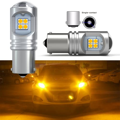 SageSunny BAU15S PY21W 7507 Ampoule LED Ambre Jaune Super Lumineux 12SMD 3030 Puces Canbus Sans Erreur 1156 1156PY Clignotants LED Feu De Recul Feu Arrière DC 10-30V (2 pièces)