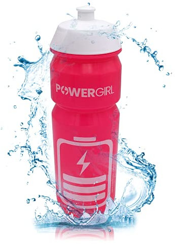 Ride with Style! Powergirl Gourde sans BPA 750 ml sans BPA – Bouteille d'eau de qualité supérieure – Bouteille d'eau sans plastique – Triathlon Sport – Gourde sport 0,75 l Vélo de course VTT