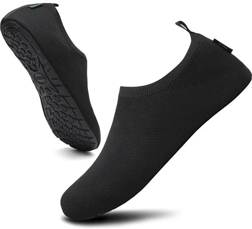 SAGUARO Pantofole Unisex Leggere Antiscivolo Ciabatte da Casa Esterno Traspirante Scarpe da Acqua, Unisex Nero 42/43