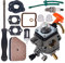 JOJOCY FS90R Vergaser für Stihl FS110R FS130R FS100 KM130R FS130 FS90 KM90R KM90 FS110 KM110R HT100 HT101 Unkrautfresser mit Einstellwerkzeug und Ventilabstand-Einstellset