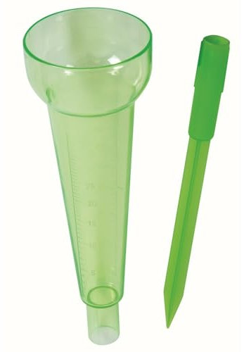 Pluviómetro de jardín para plantar