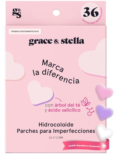 grace & stella Award Winning Pore Strip - Pimple Patches for Face - Heart Hydrocolloid Zit Stickers that Help Soothe & Conceal Breakouts - Cute Patches - Dermatologist-Tested Vegan (Heart, 36 Count)