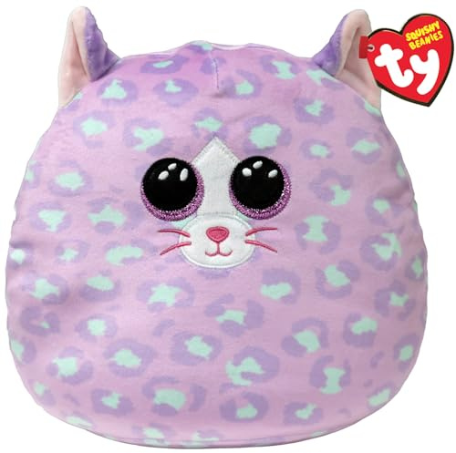 Ty Cassidy Cat Squish a Boo 14 Inches - Squishy Beanies for Kids, Baby Soft Plush Toys - Collectible Cuddly Stuffed Teddy