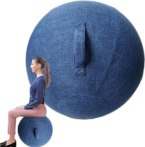 Sedia con Palla per Esercizi per Ufficio e scrivania, Sedia da Yoga con Copertura per Palla di stabilità, Sedia da Ufficio con Palla da Yoga