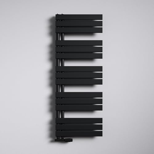 Mai & Mai Badheizkörper Handtuchheizkörper Badheizung Heizkörper bad Flach 131x50cm in Anthrazit Seitenanschluss Badheizung Handtuchwärmer 656W