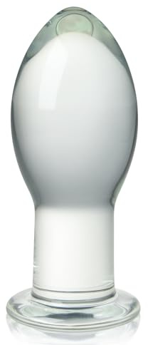 Roluck Plug Anales de Cristal, Plug Anal de Vidrio, Consolador Anal de Cristal, Masaje Prostático, Estimulador del Punto G, Juguete Sexual Anal para Mujeres, Hombres y Parejas (M)