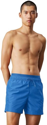 Calvin Klein Bañador Hombre Medium Double con Cintura Ajustable, Azul (Patch of Blue), M