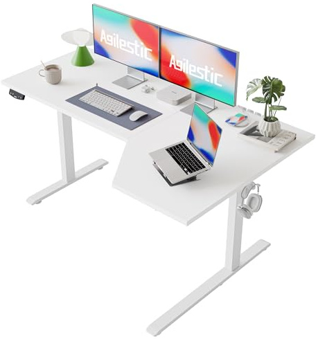 Agilestic Höhenverstellbarer Schreibtisch 150 x 90 cm, Eckschreibtisch