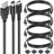 Xiatiaosann 4 Pack 1.2m 3DS USB Charger Cable, Compatible with DS Lite, 3DS, New 3DS, 2DS, DSi, Nintendo Charger Cable