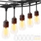 ZOTOYI 150FT S14 Outdoor String Lights Garden Lights Mains Powered Waterproof IP65 with 45+5 Plastic LED Bulbs, Warm White 2700K, Festoon Lights Outdoor for Outside Backyard Balcony Party Wedding
