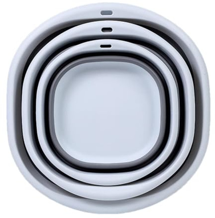 Tina De Lavandería Plegable - Canasta De Para Lavar La Ropa | Tina De Silicona Plegable | Cuenca De Lavado Portátil | Bañera De Plato Compacto, Diseño De Ahorro De Espacio, Cuenca Par