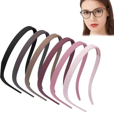 Bandeaux pour femmes à lunettes Lot de 6 bandeaux antidérapants | Avec Dents Sans Maux De Tête Style Carré Serre-Tête Lunettes De pour hommes mère amie, fête travail lavage