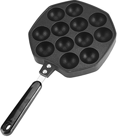 Takoyaki stekpanna, Asixx non-stick aluminiumstekpanna med 12 hål pannkaksform för att göra Takoyaki och runda kakor