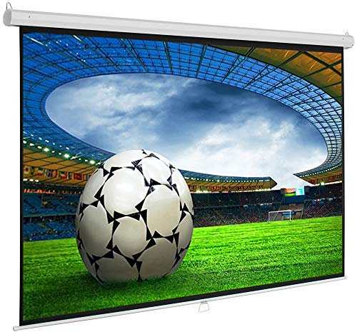 SlenderLine Base Beamer Leinwand 244 x 244 cm | Format 1:1 | 1.2 Gain | Full-HD 4K & 3D geeignet | manuelle Rolloleinwand | Heimkino und Präsentation | Decken- BZW. Wandmontage