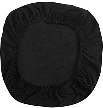 MagiDeal Weiche Stuhlhusse, Stretch Jacquard Stuhlbezug, Sitzbezüge Sitzkissen Hussen Rutschfester Spannbezug Anti-Staub Stuhl Slip Cover für Büro Restaurant Hochzeit Küche Deko Schutz - Black