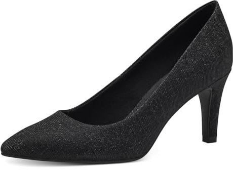 s.Oliver Damen Pumps Spitz mit Stilettoabsatz, Schwarz (Black Glitter), 39 EU