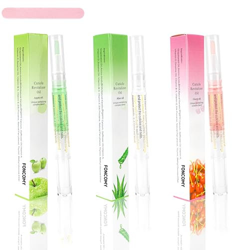 3PCS Cuticle Oil for Nails,Cuticle Oil Pen for Nail Care, Nail Oil Cuticle with Nail File,Nail Strengthener for Damaged Nails,Cuticle Kit for Natural Nails,Nail Oil Pen for Nail Growth(Mixed Scents)