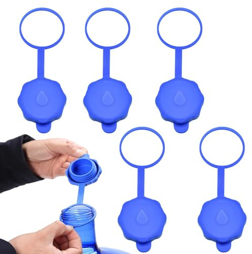 ZHUMCCY Tapones Para Garrafas De Agua De 19 Litros | 5 Unidades Tapones De Repuesto - Tapa Reutilizable De Silicona Sin Derrames Para Garrafas De Agua De 19 Litros Uso Doméstico Viajes Acampada