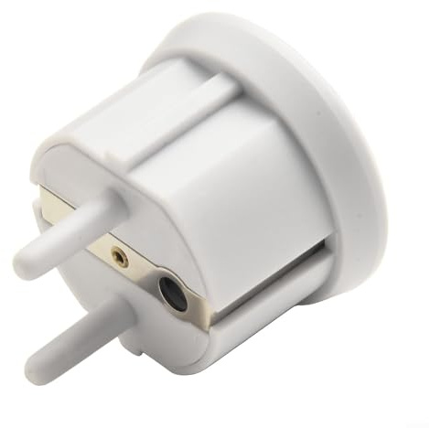 Jotekonoby Presa di messa a terra Adattatore di messa a terra Presa elettrica antistatica Dispositivo di sicurezza per presa a muro di casa Protezione di messa a terra Compatto 5 cm Plastica bianca