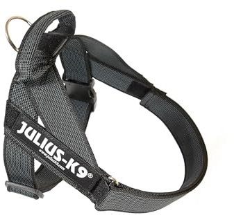 Julius-K9 Arnés De Correa, Negro-Gris, M / 0