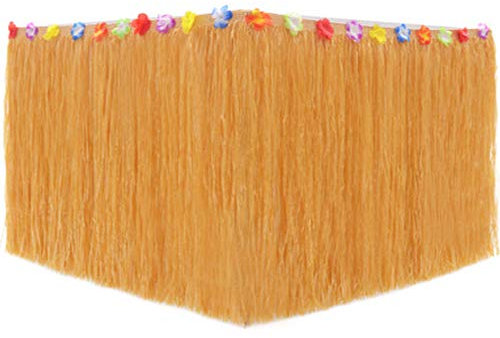 Xinlie Hawaii Tischröcke Hawaiianischer Tischrock Hibiscus Grass Tischrock Hawaiian Party Dekoration Kit Hawaii Luau Tischröcke für Hawaii Tiki Bar BBQ Tropischen Strand Dekoration (108.7×11.8in)