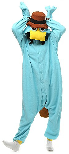 LABULA Pyjamas Cosplay Animaux Vêtements de Nuit Onesie Combinaison pour Femmes Hommes,C-Bleu,XL