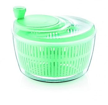 Salad Spinner Plastic Large Manual Lettuce Spinner With Secure Lid Fruits Vegetables Washer Dryer Non-Slip Base Assorted Colors-Capacity: 5 Liter