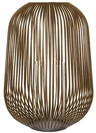 blomus Outdoor Laterne Lito | Innenliegender Glaszylinder | Rusty Look | Größe L | 33L x 33B x 45H cm | Kerzenhalter | Windlicht aus Edelstahl | Laterne Deko Groß