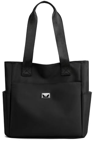 YXQSED Bolso de Nylon Informal con Cremallera y Doble Correa para el Hombro para Compras, Trabajo y Viajes