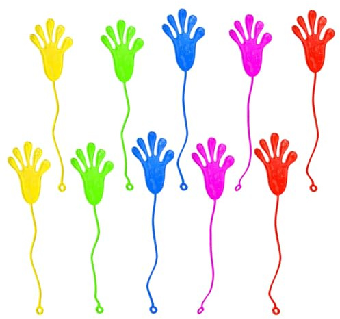 AYVRUOP Klatschhand für Kinder Set, klebrige Glibberhände, Ideal als Mitgebsel Kindergeburtstag, Gummihand als Partyhighlight für Jede Geburtstagskiste & Giveaway-Event, 10 Stück