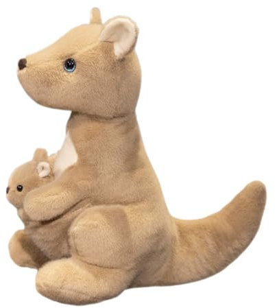 ifundom Känguru-Spielzeug tierisches Spielzeug große Kuscheltiere tierischer Plüsch Känguru gefüllt tierische Plüschpuppen Spielzeugtier Känguru-Plüschtiere Tierpuppe PP Baumwolle Khaki