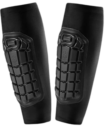 Aymzbd 1 Par Rodillera con Protector de Espinilla Funda Pierna Transpirable Absorbe Impactos y Antideslizante Adecuada para Fútbol Baloncesto Ciclismo, M
