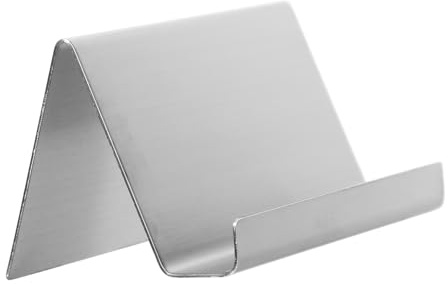 Veemoon Porte-cartes sans Bords Tranchants en Acier Inoxydable Argenté pour Bureau Organiseur Triangulaire Élégant et Simple pour Hôtels et Bureaux