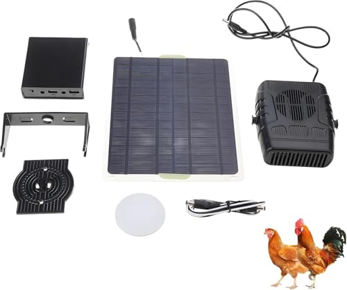 1 juego de calentador solar para pollo, calentadores alimentados por invernadero, calentador de invernadero, calentador de pollo alimentado por calentador de gallina, calentamiento rápido para casa de