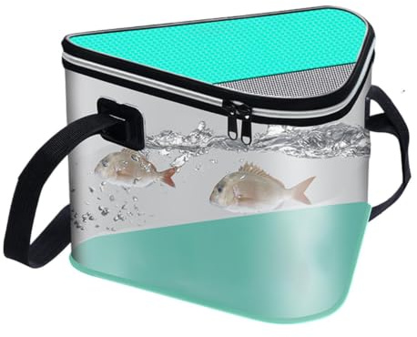 Fiskebalja 12 Liter Bärbar Multifunktionell | Ihopfällbar Balja för Fångade för Båt Kayak Kanu Grill Picknick Camping Bäckar Floder Sjöar Hav